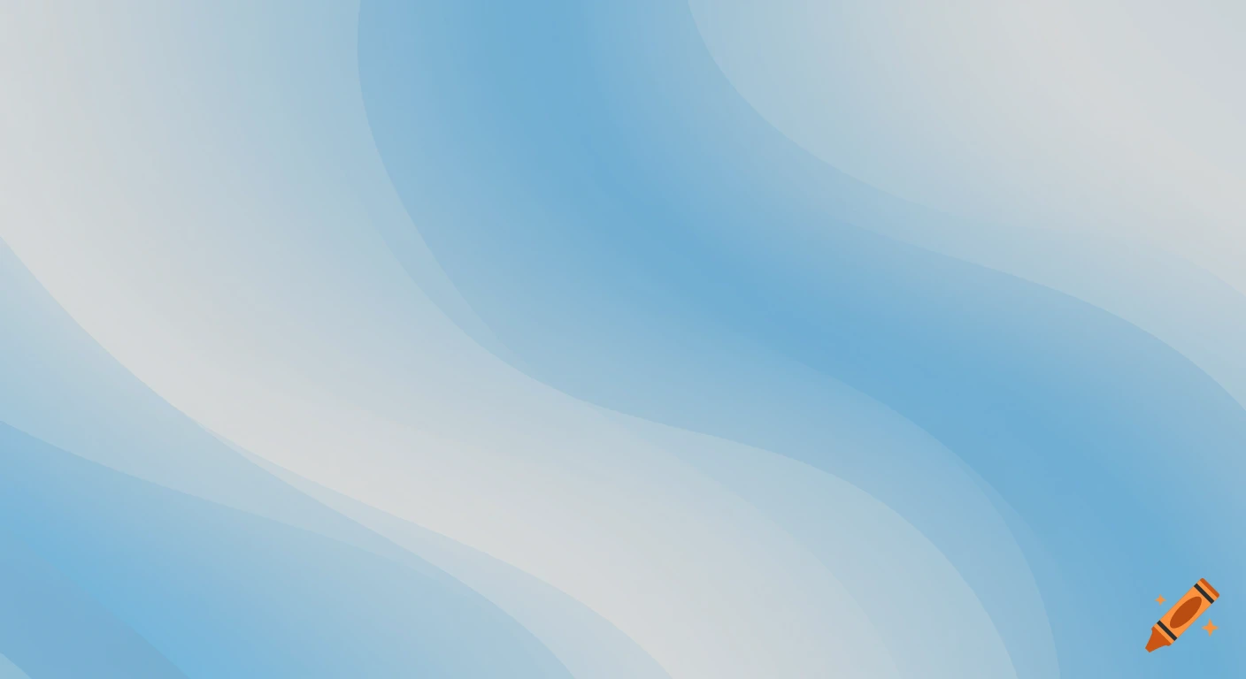 Abstract background with soft, wavy gradients of pastel blue and light gray.