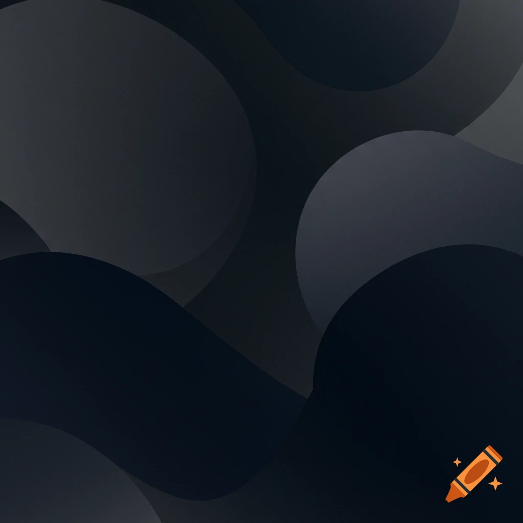 Abstract background with dark, overlapping, wavy shapes in shades of grey and black.