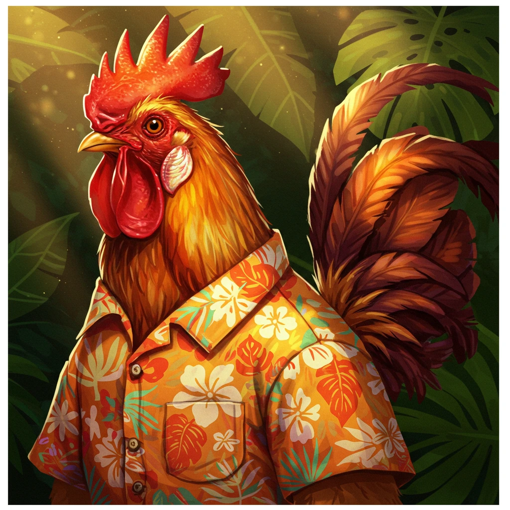 Rooster created on Craiyon