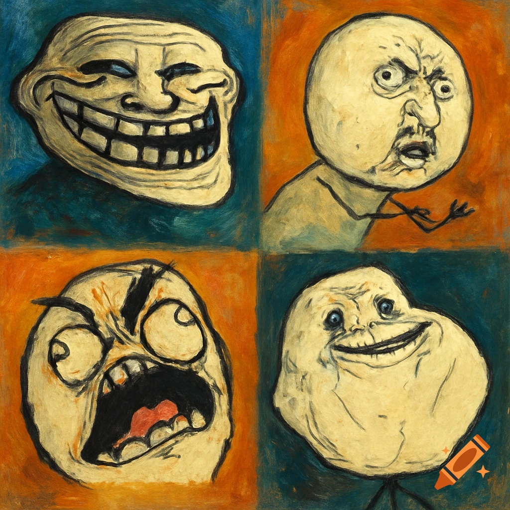 Meme Faces Vector Art \u0026 Graphics | freevector.com, image size:1024x1024