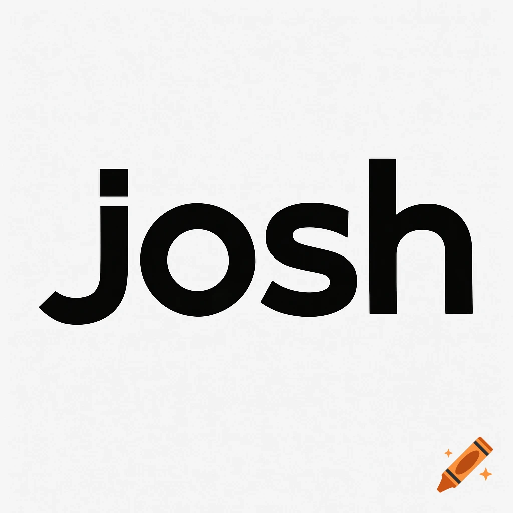 Black letters spelling 'josh' in a minimalist font on a white background.