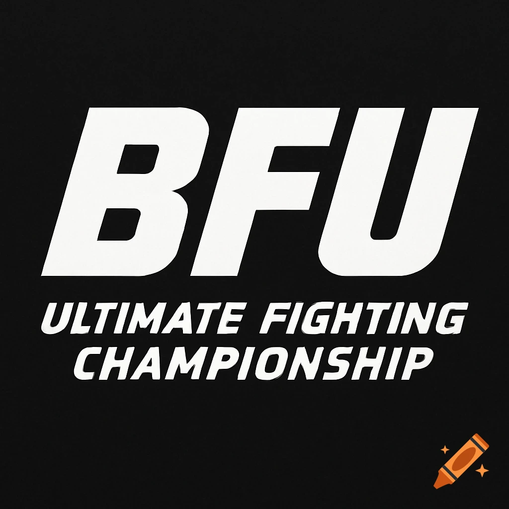A black background with the white text "BFU" in a bold, italicized font, above "ULTIMATE FIGHTING CHAMPIONSHIP" in a similar, smaller font.