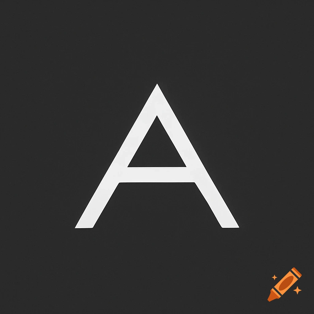 A white, minimalist, and futuristic logo in the shape of the letter A on a black background.