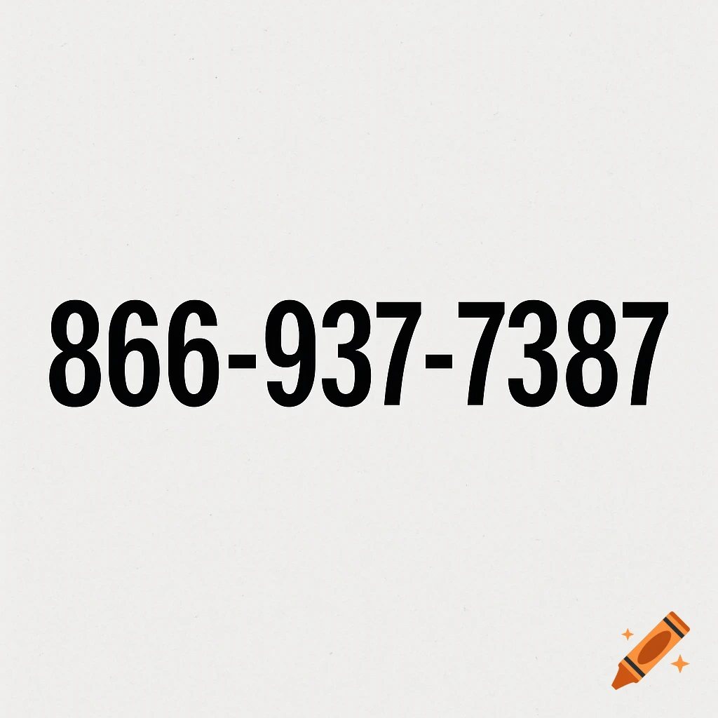 The phone number 866-937-7387 in black text on a white background.