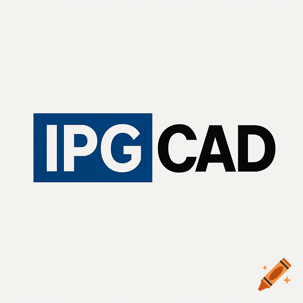 A logo with 'IPG' in white on a blue rectangle and 'CAD' in black next to it on a white background.