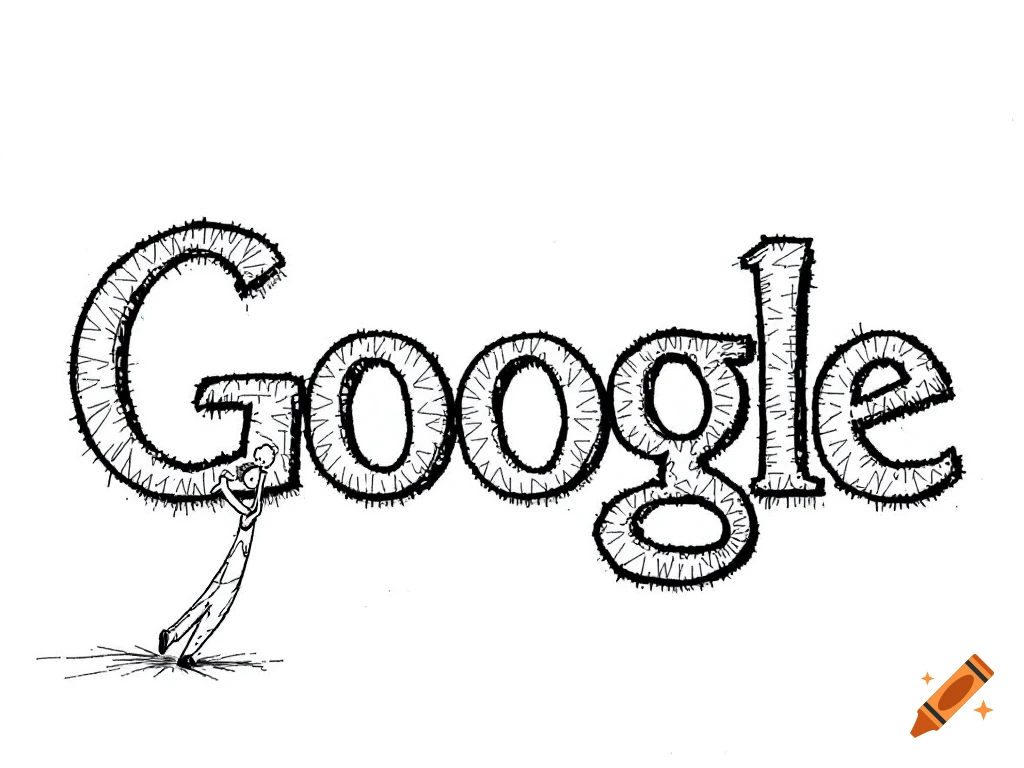 Black and white doodle of Lawrence Welk playing an accordion beneath the 'Google' logo.