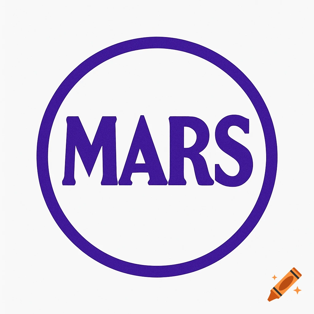 A circular purple logo with the word MARS in bold, dark purple letters centered within it, on a white background.