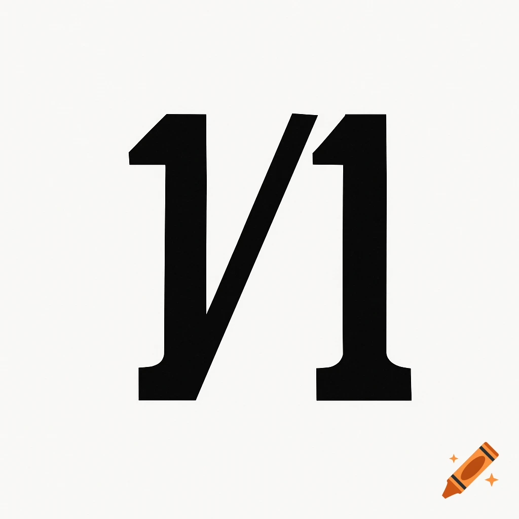 Minimalist black and white logo displaying '1/1' with a slanted line resembling the letter 'N'.