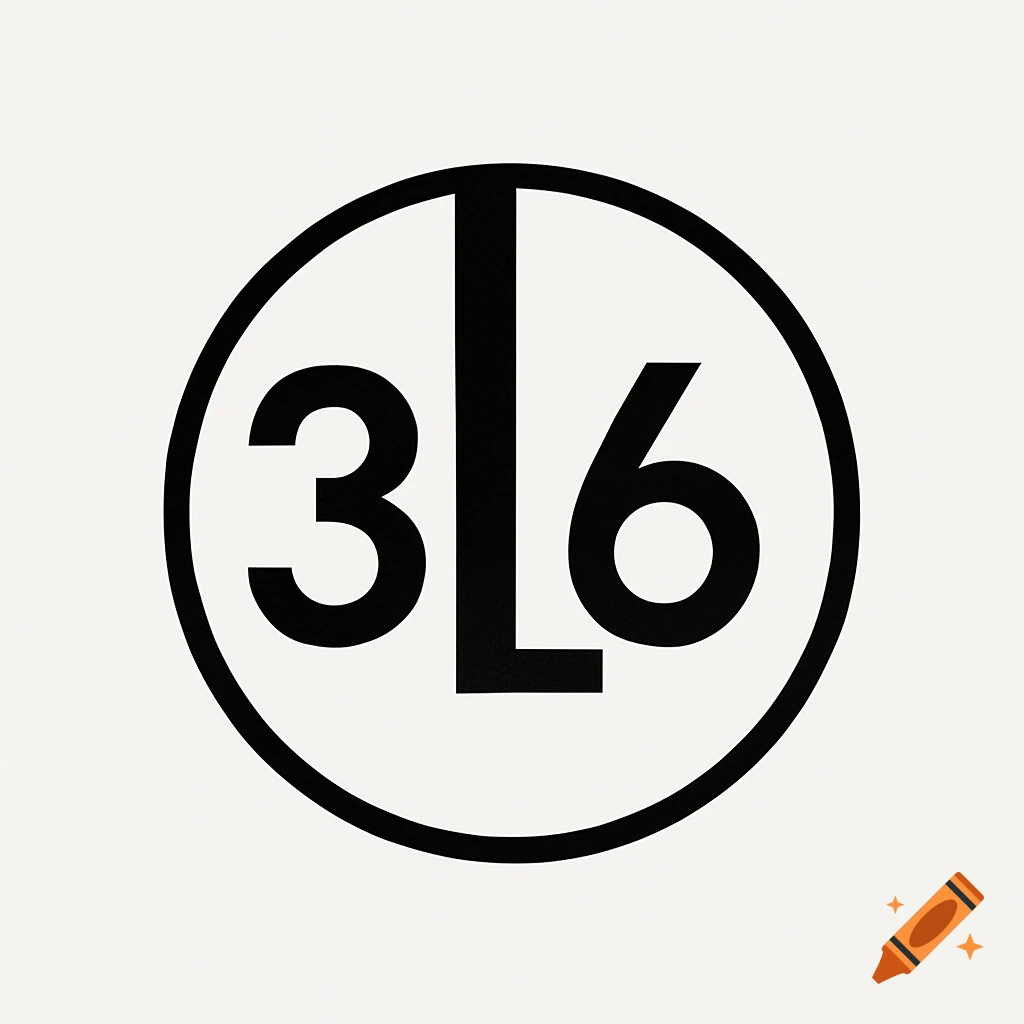 Black and white logo with a circle split by an L, with a 3 on the left and a 6 on the right.