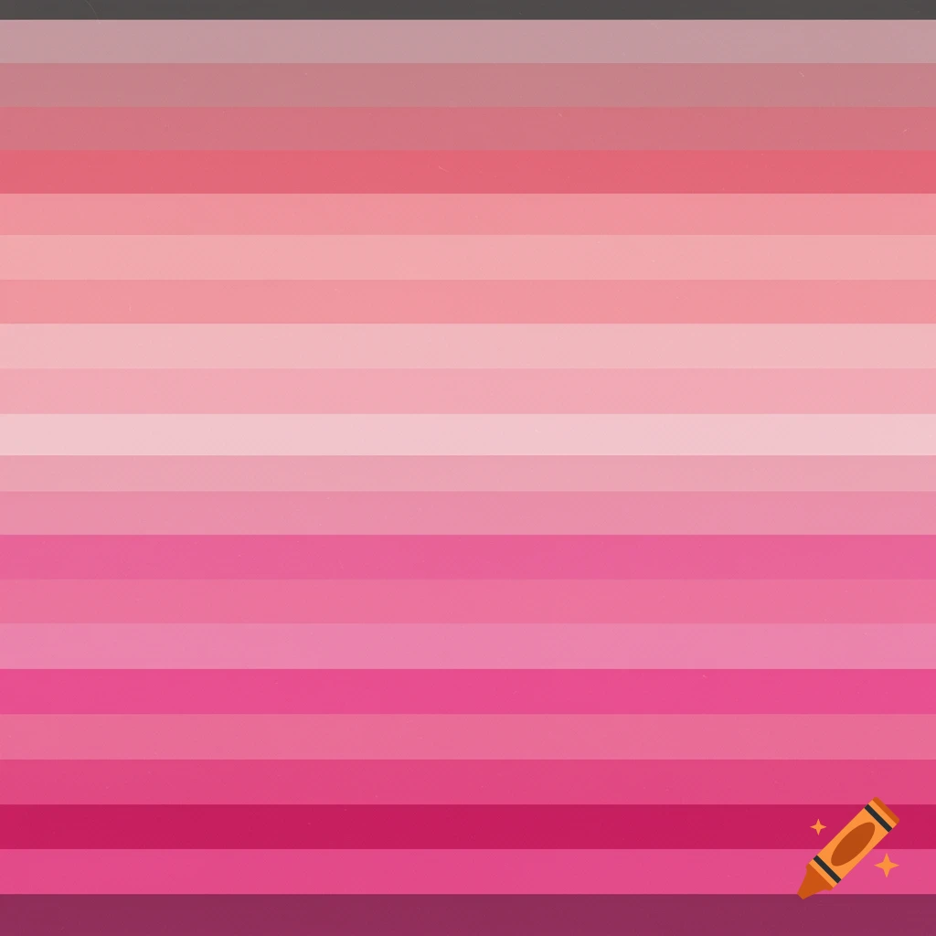 A horizontal gradient color palette displaying various shades of pink, from light to dark.