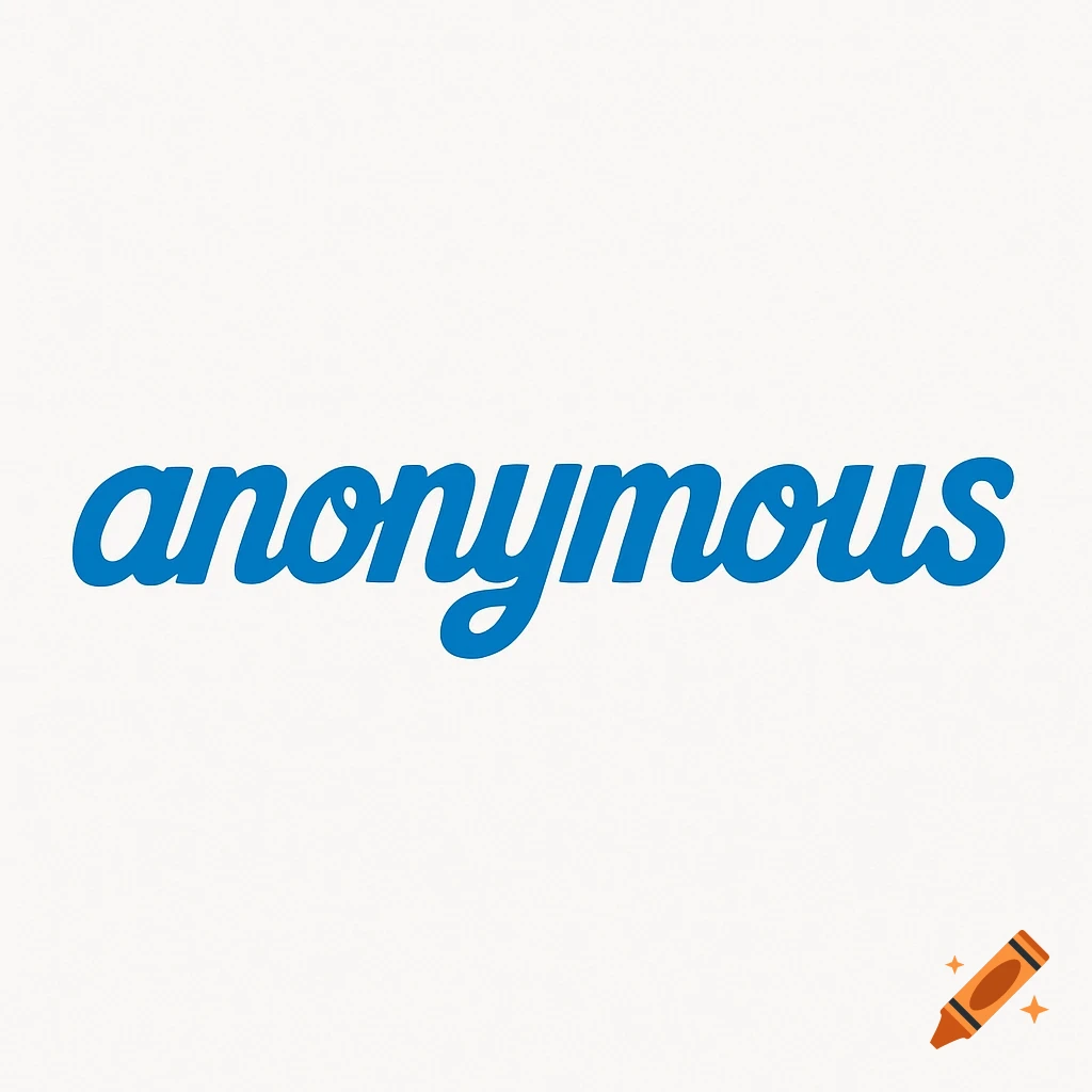 A blue cursive logo with the word 'anonymous' on a white background.