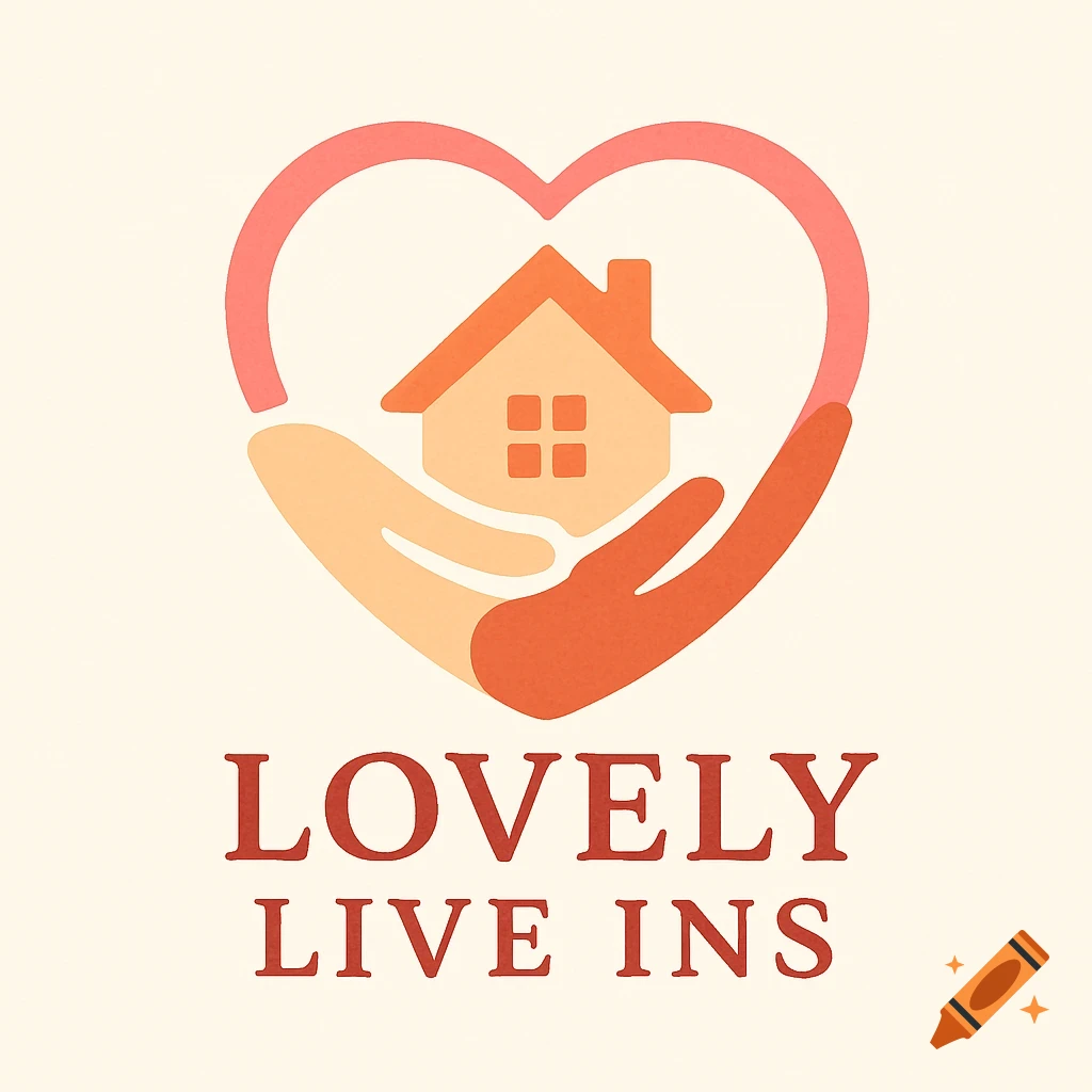 Logo featuring a house cradled by two hands within a heart, with 'LOVELY LIVE INS' text below.