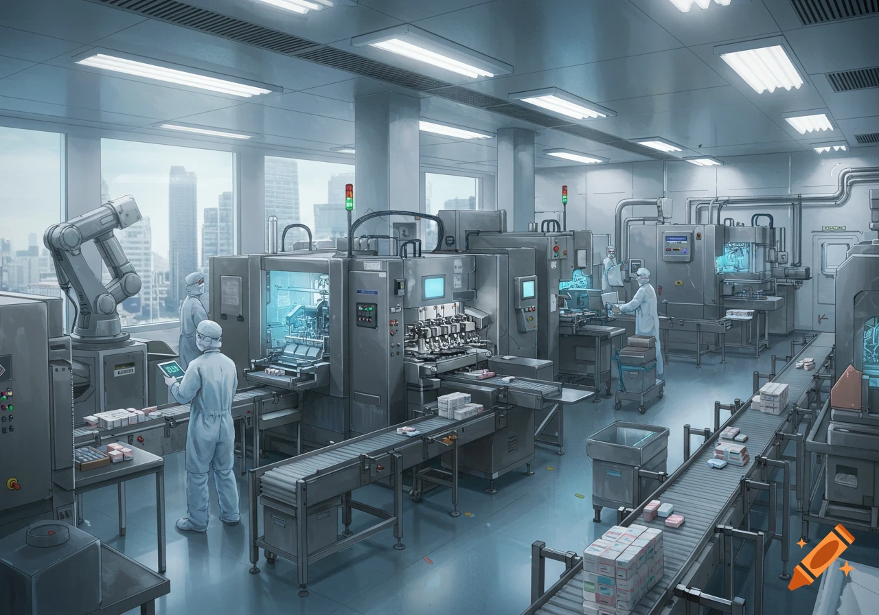 Manufacturing created on Craiyon