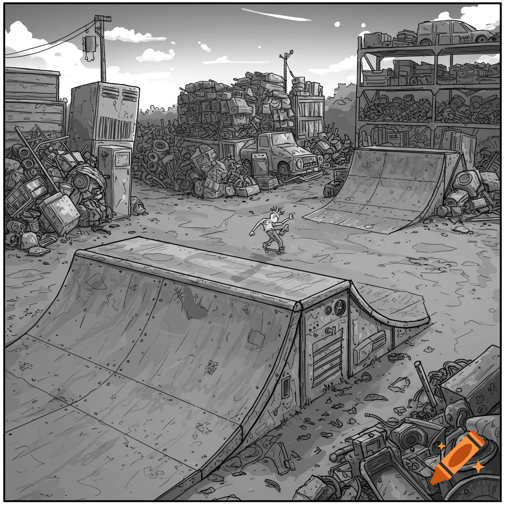 Skateboarding created on Craiyon