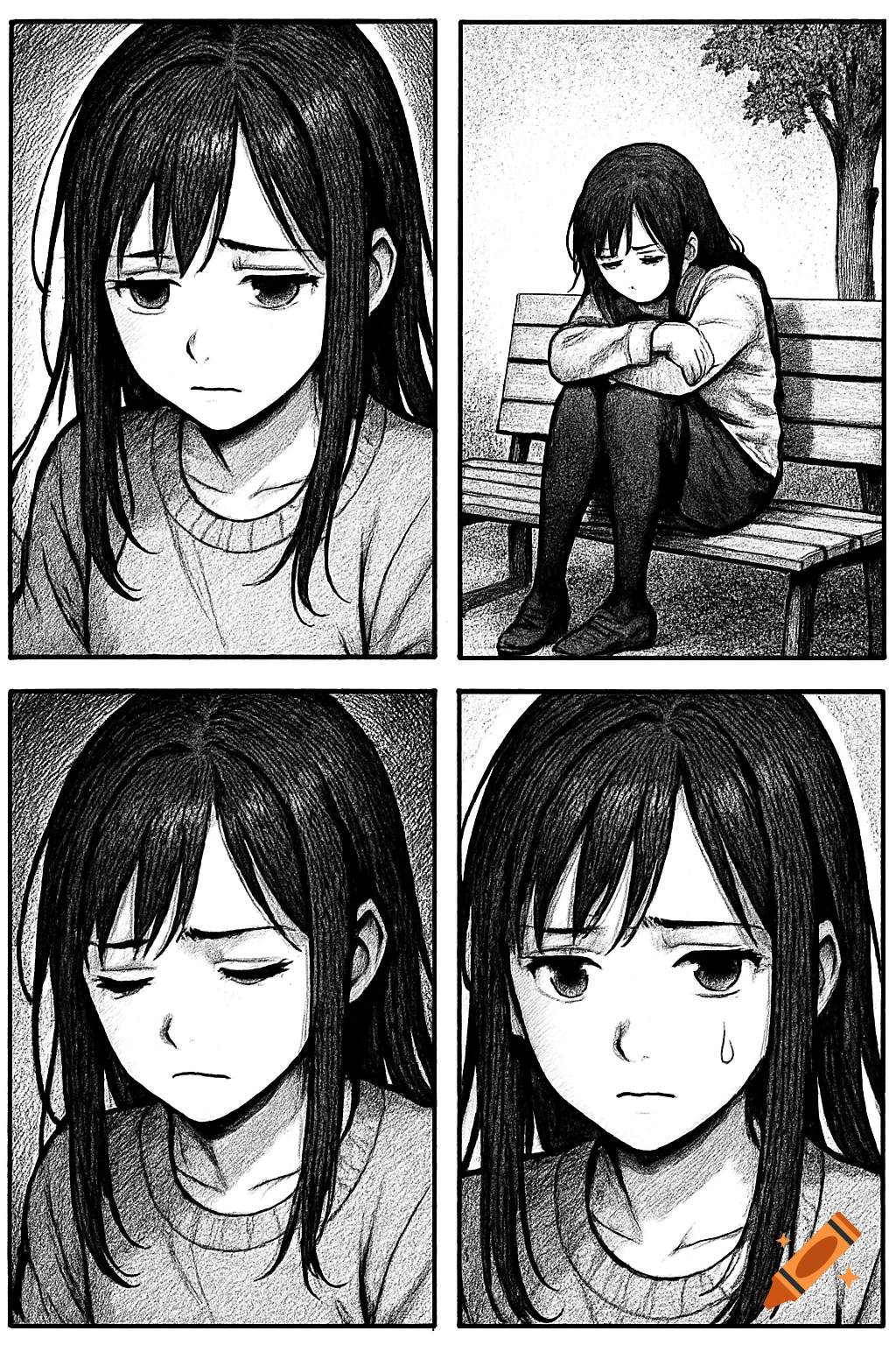 Manga created on Craiyon