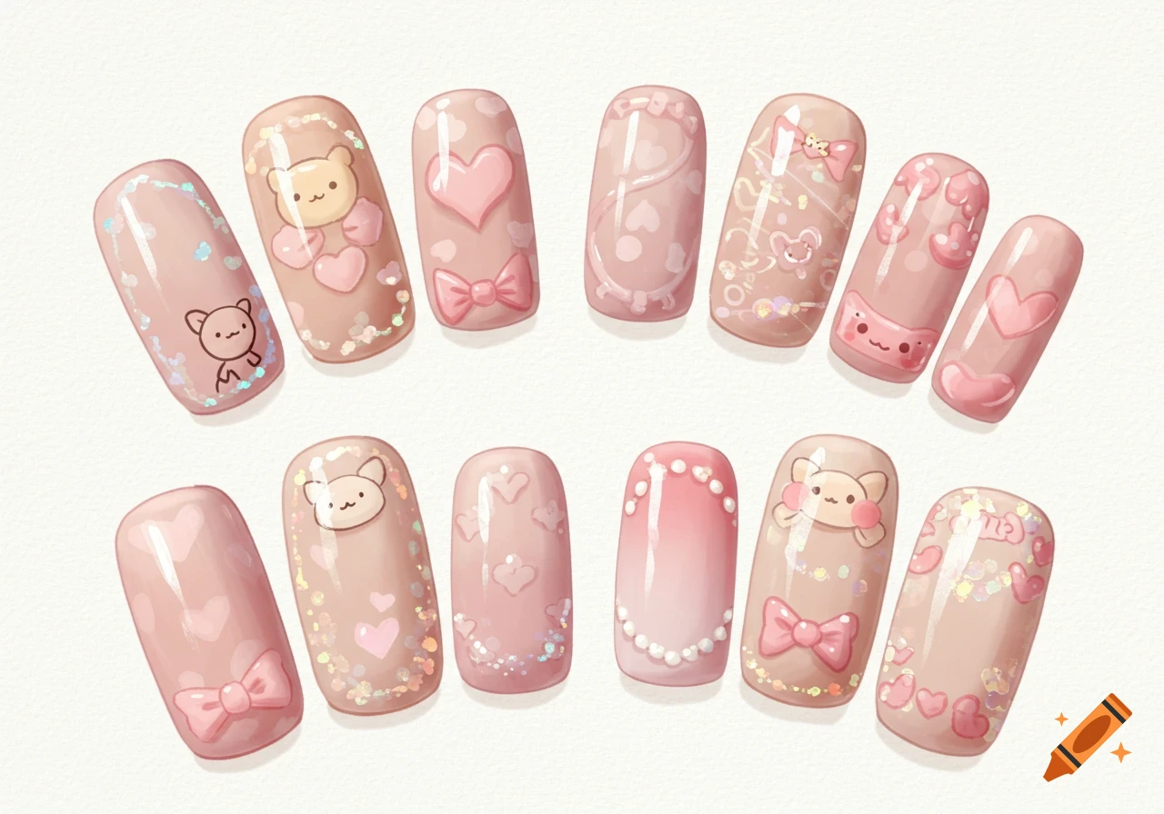 Nail art created on Craiyon