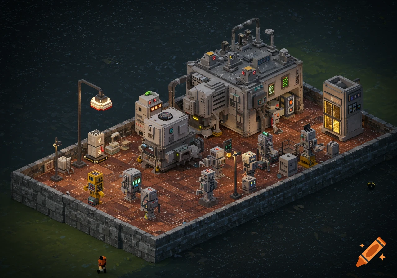Factory created on Craiyon