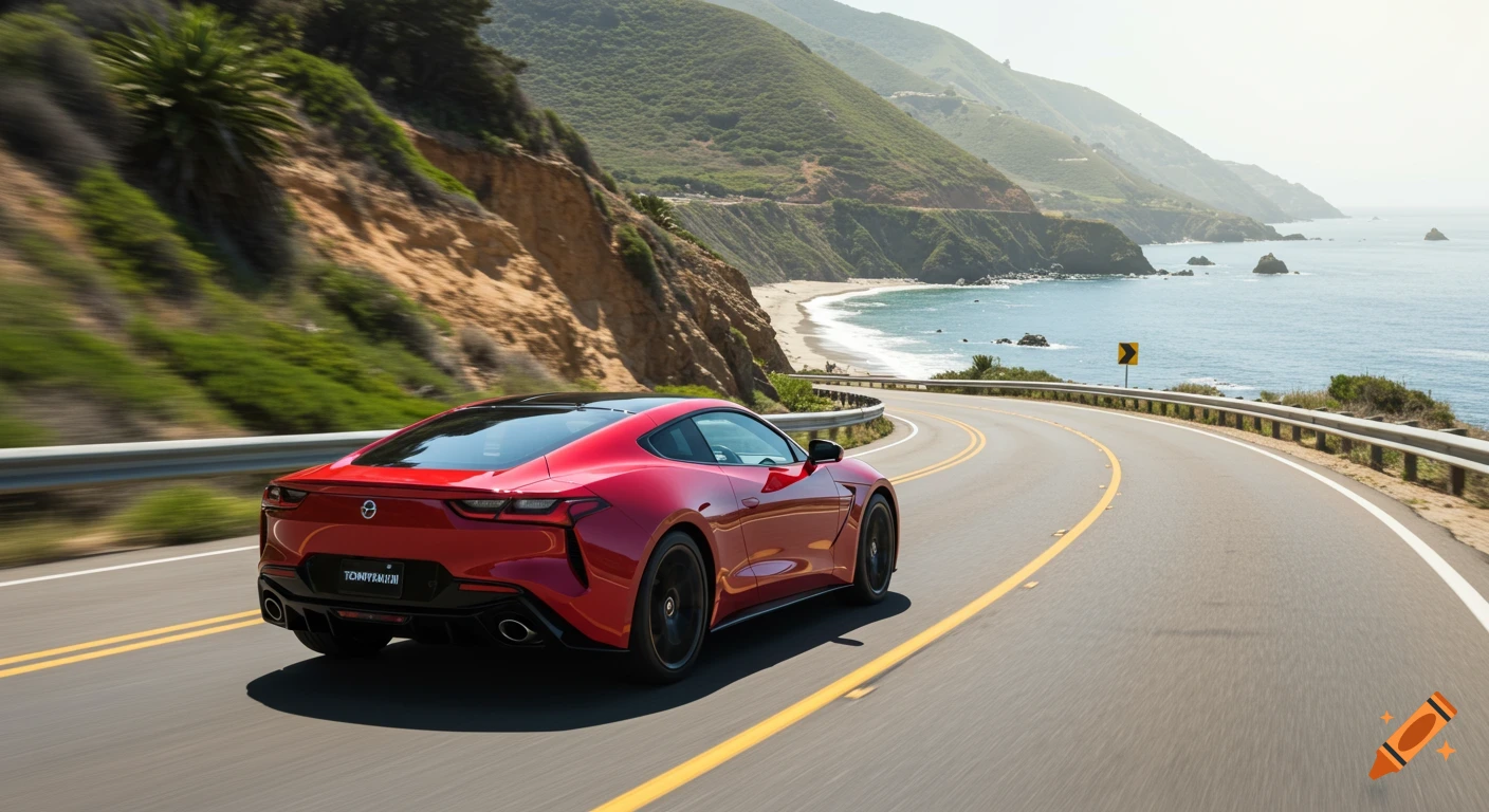 Sports car created on Craiyon