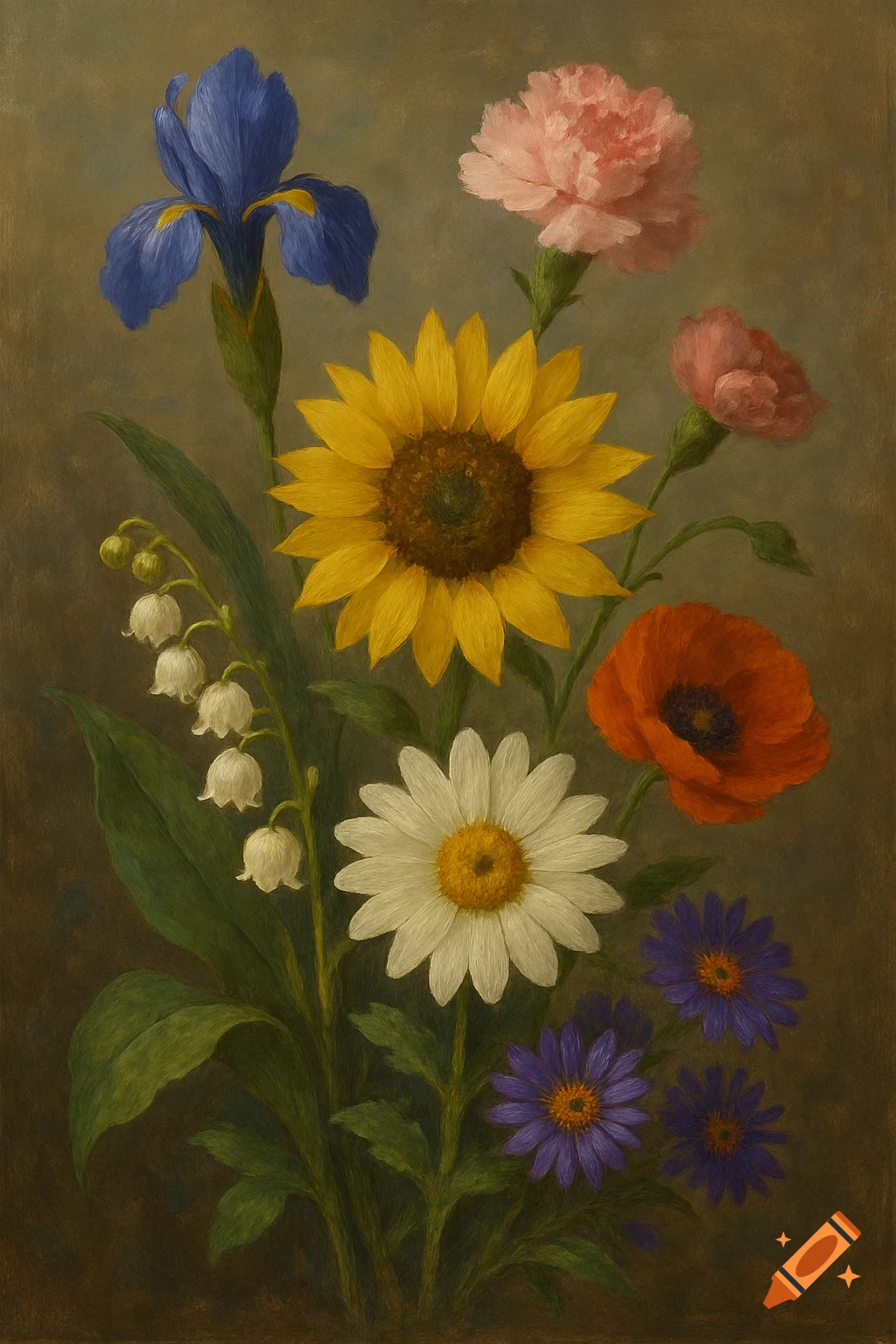 Bouquet created on Craiyon