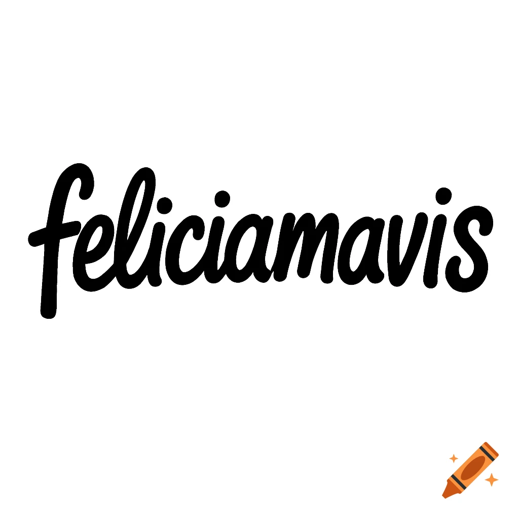 The word 'feliciamavis' in a black script font on a white background.