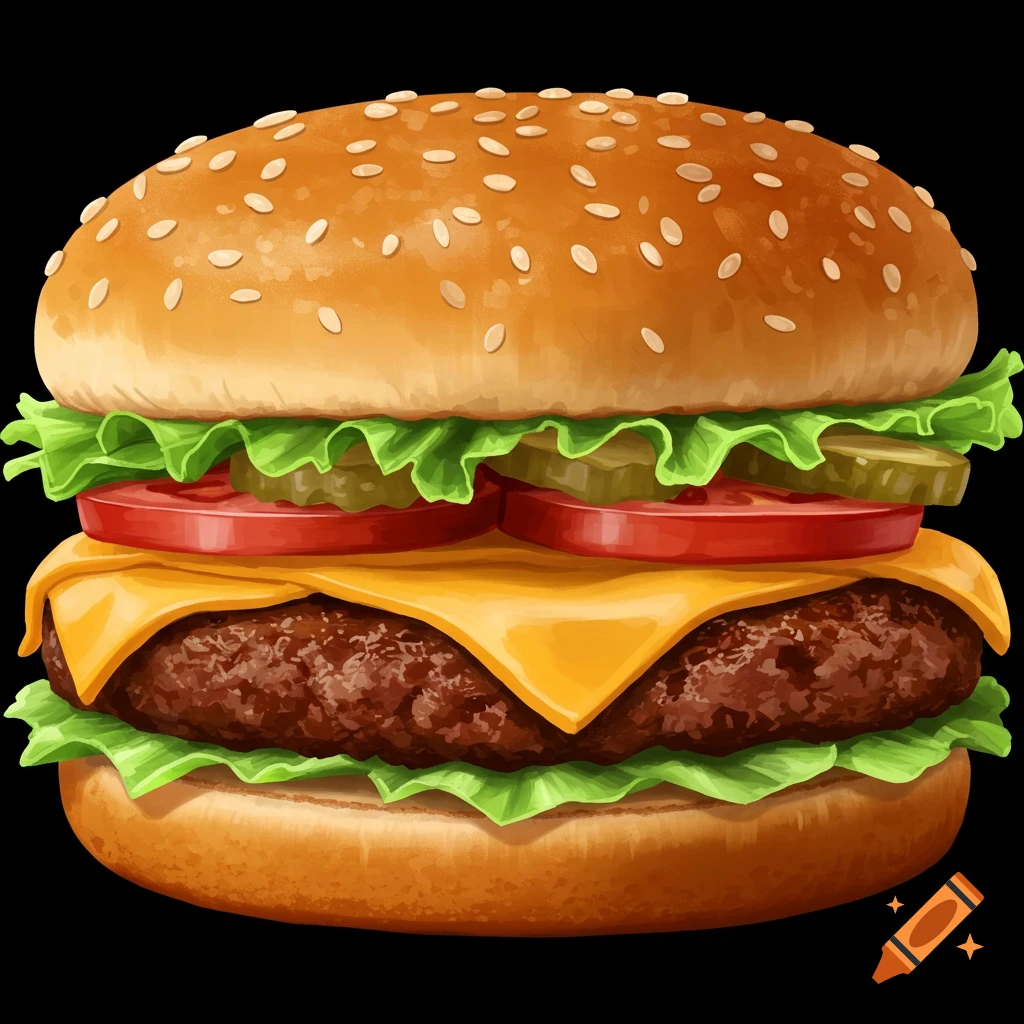 Hamburger created on Craiyon