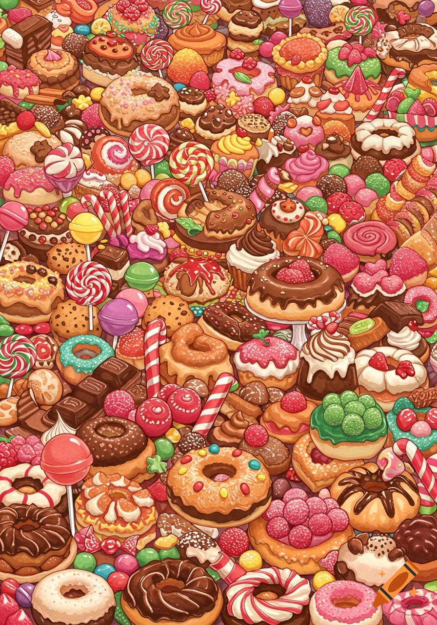 Sweets created on Craiyon