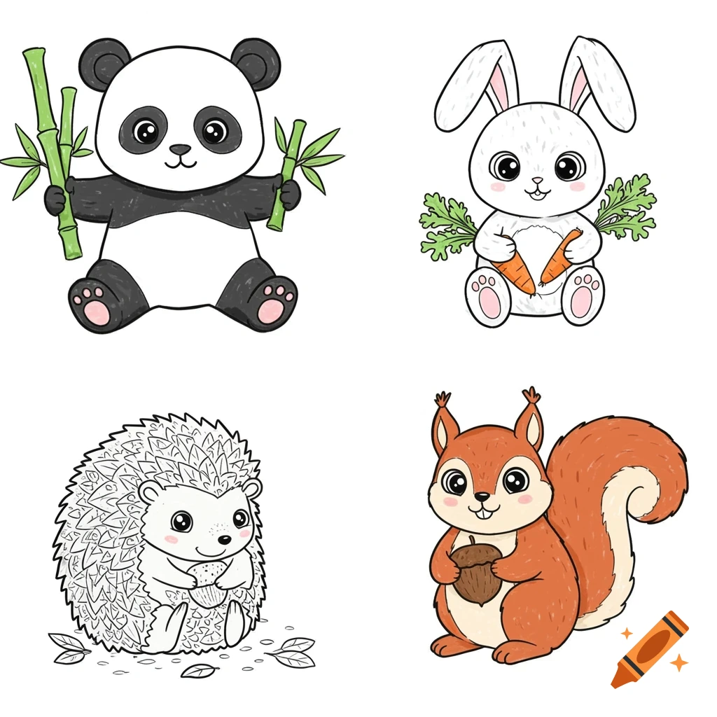 Coloring pages created on Craiyon
