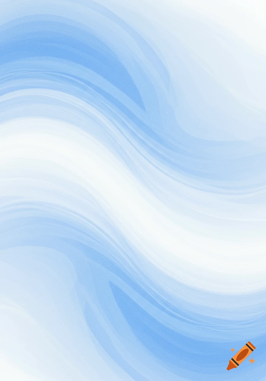 Abstract background with light blue and white wavy, flowing watercolor strokes.