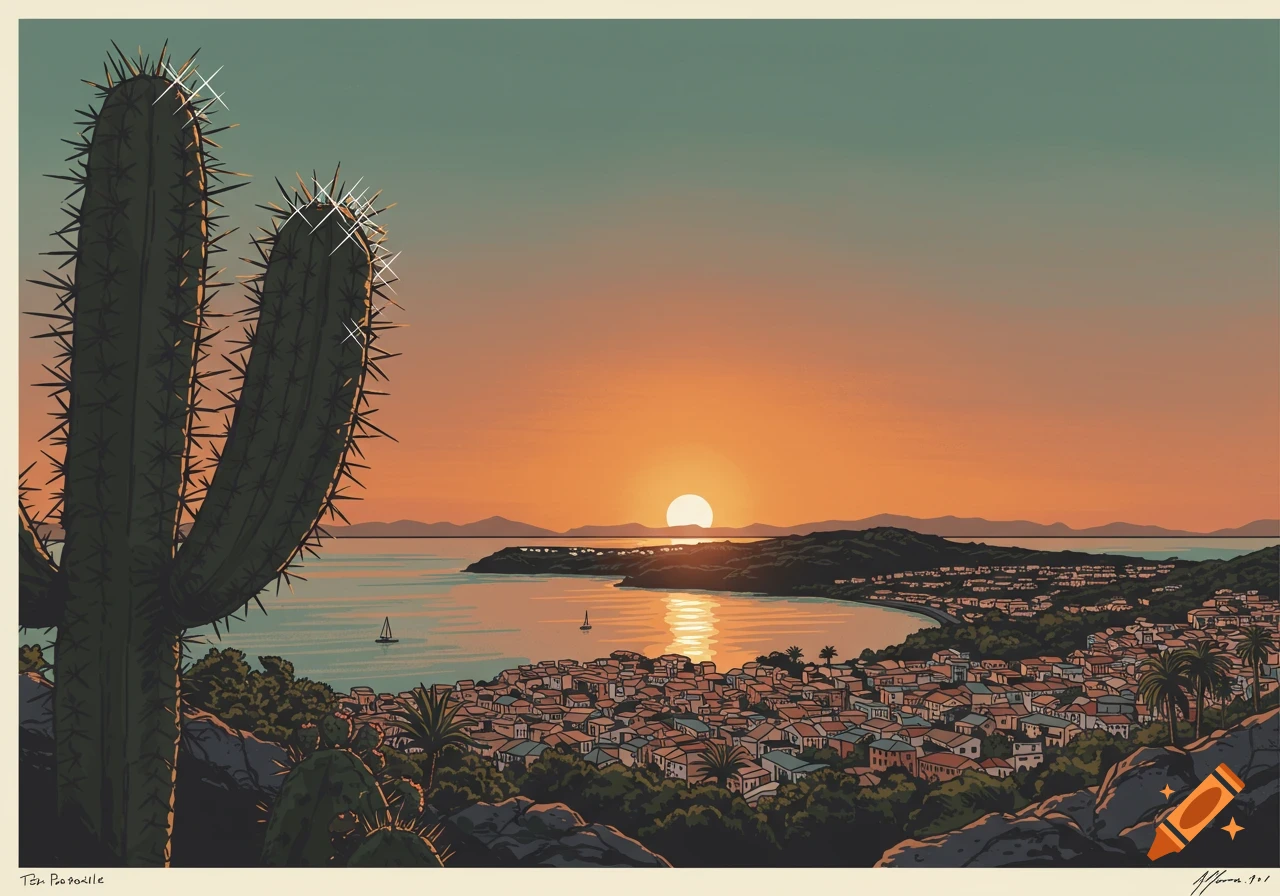 Sunset created on Craiyon