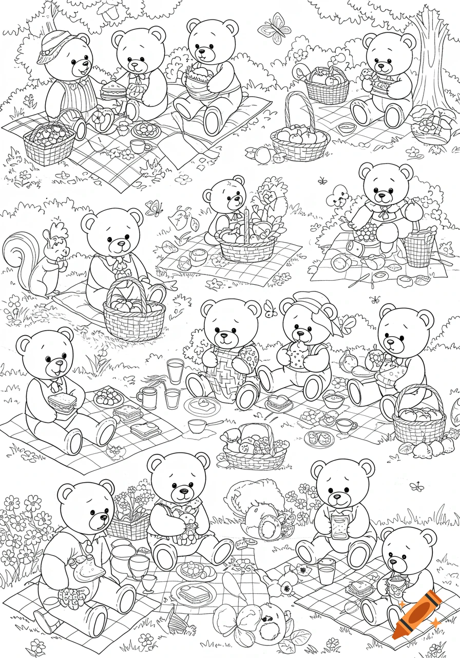 Teddy bears created on Craiyon