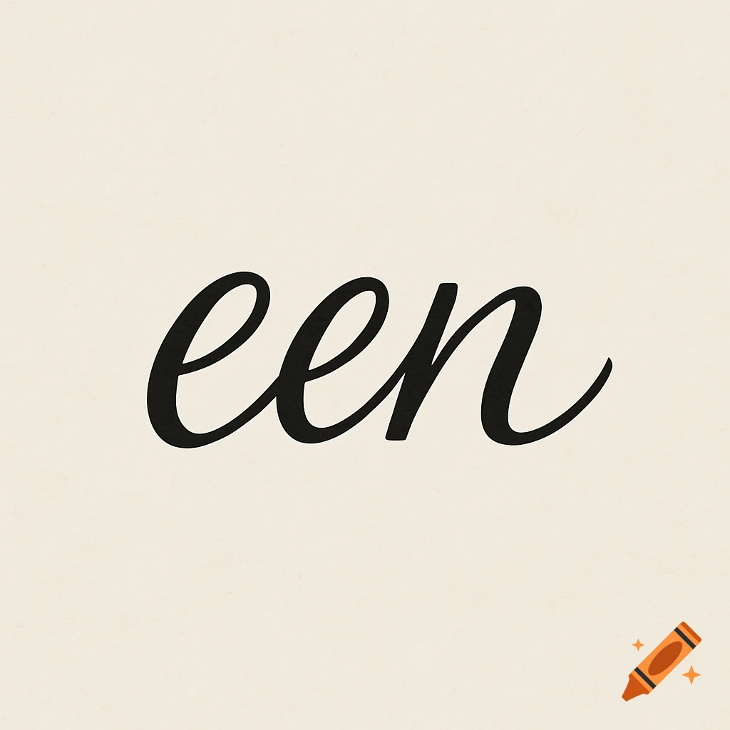 The word 'een' in black cursive font on a light background, designed as a minimalist logo.