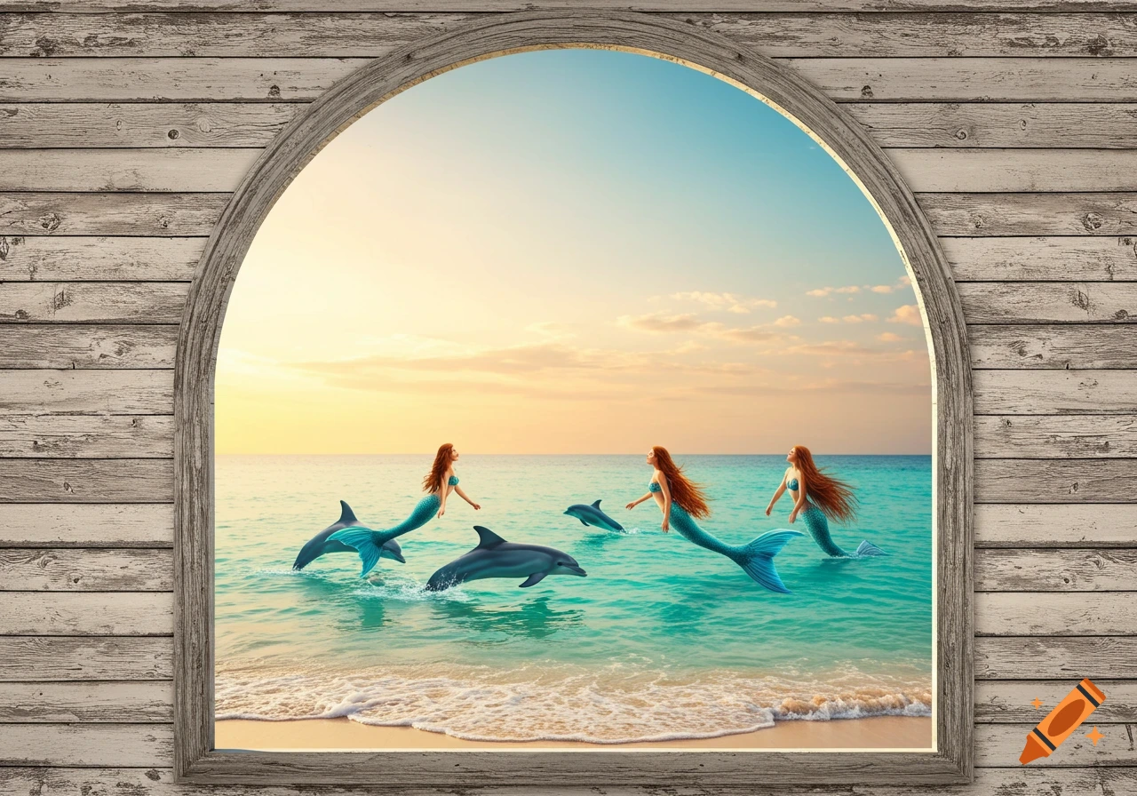Dolphins created on Craiyon