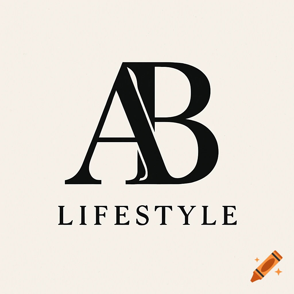 Minimalist black and white logo featuring a stylized AB monogram with the word LIFESTYLE below.
