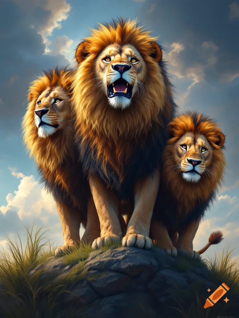 Lions created on Craiyon