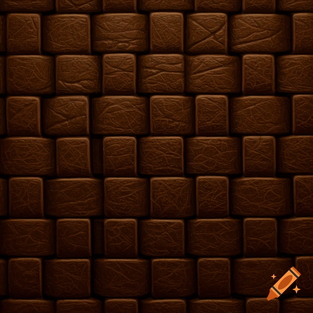 Seamless dark brown woven leather texture pattern