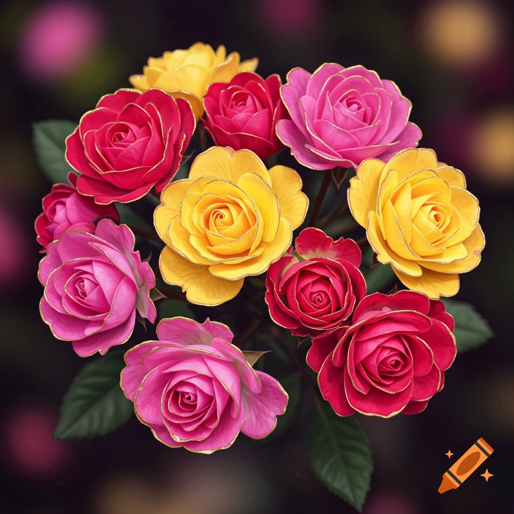Roses created on Craiyon
