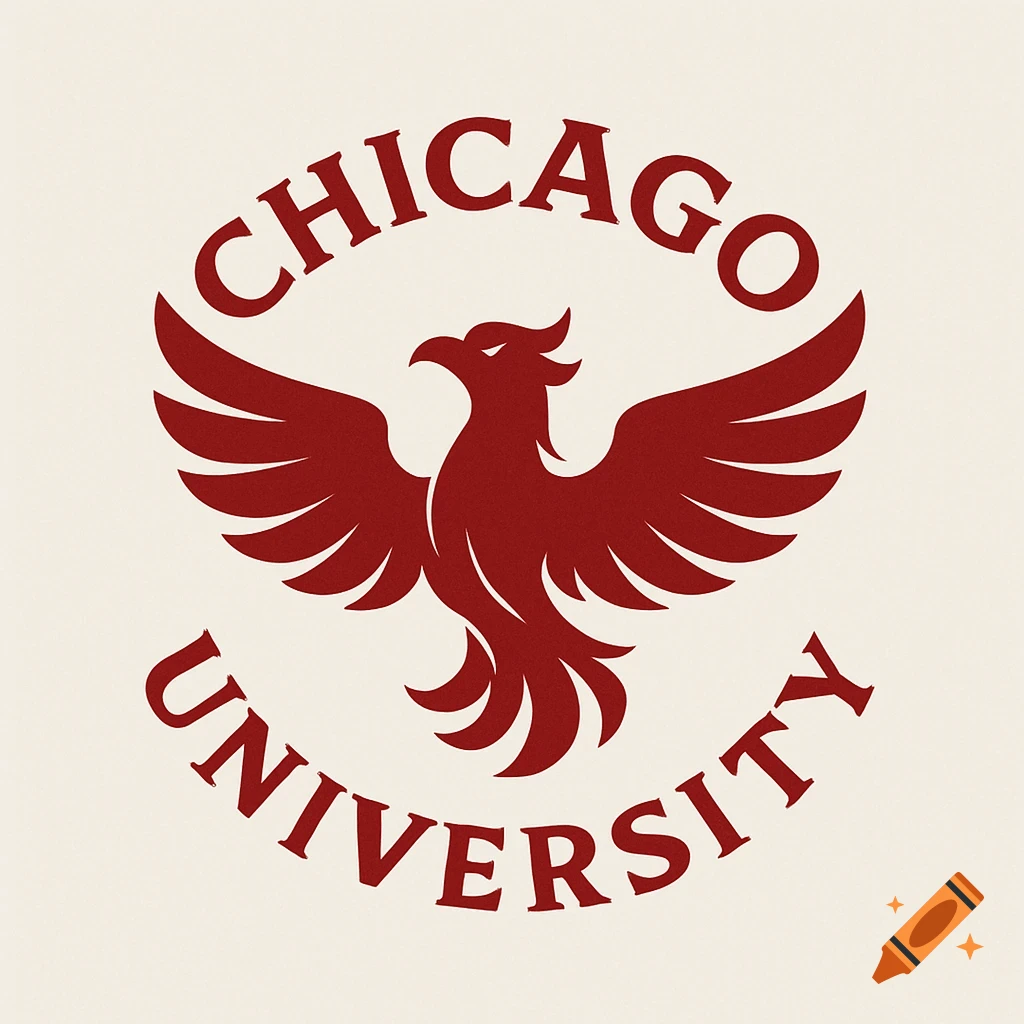 Red phoenix logo with 'CHICAGO UNIVERSITY' text on a light background.