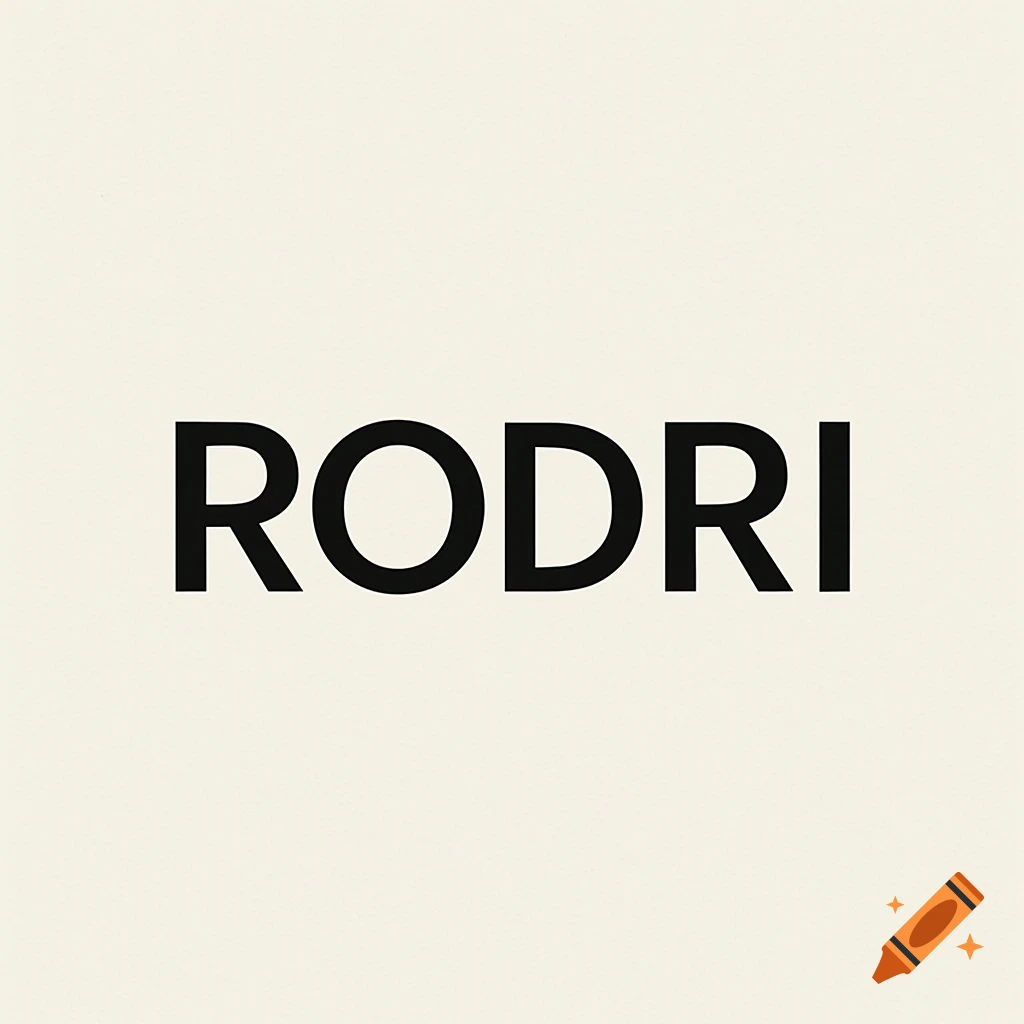 The word RODRI in bold black letters on a cream background.