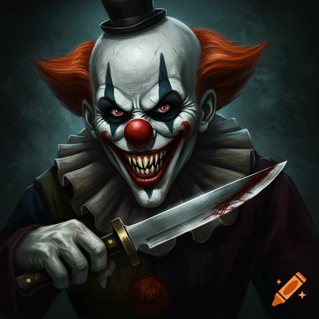 Clown created on Craiyon
