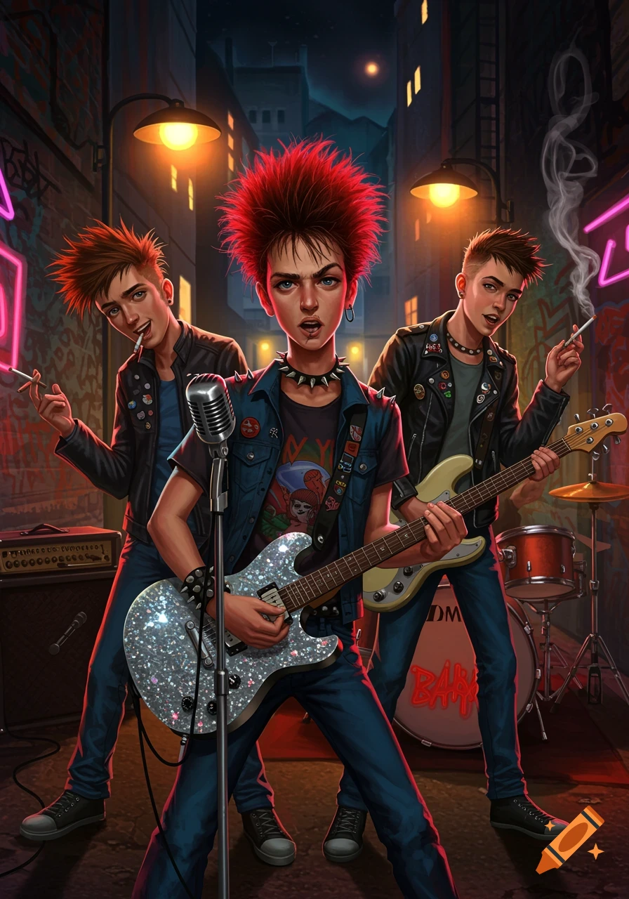 Punk Art created on Craiyon