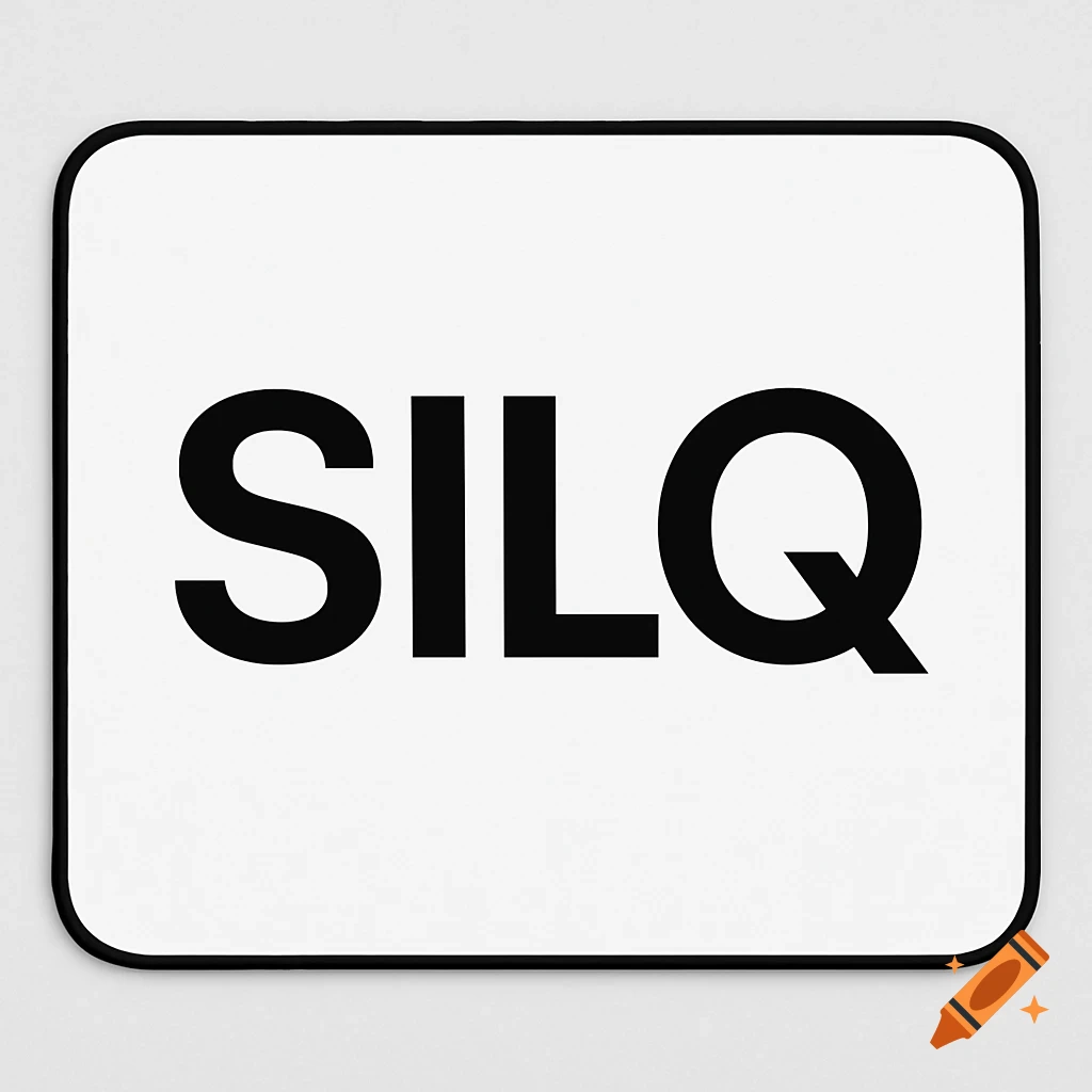 A white mousepad with rounded corners featuring the black text 'SILQ' in a bold, sans-serif font.