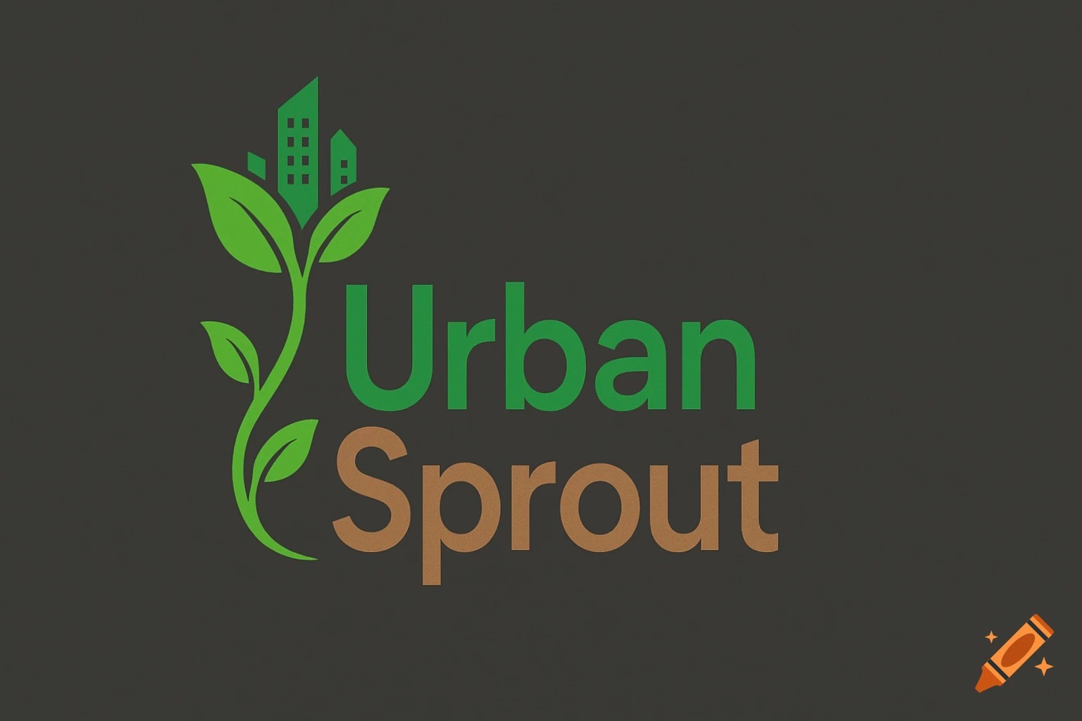 A logo featuring a green plant sprout growing with city buildings emerging from its leaves, and the words 'Urban Sprout' next to it.