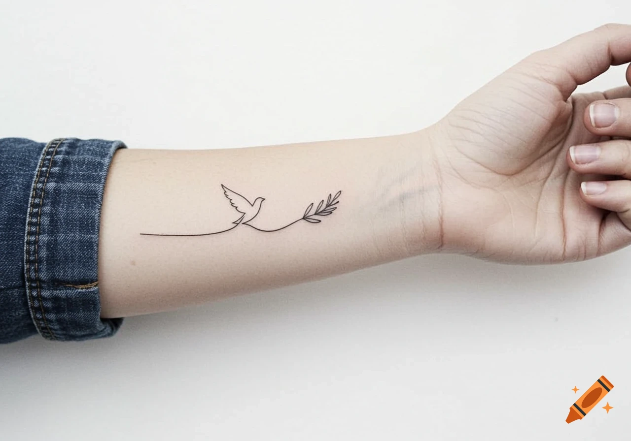 Be Still on Wrist with Bird Symbol