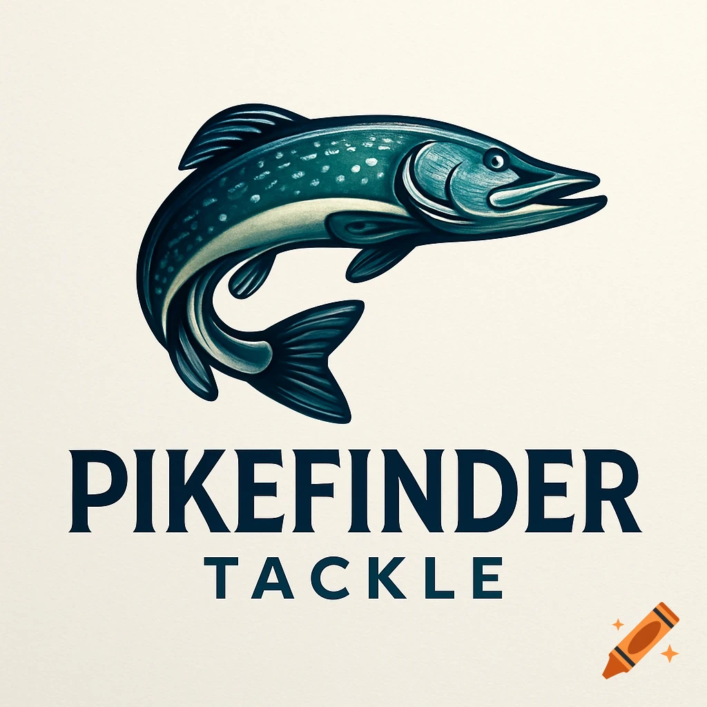 A stylized logo featuring a blue and green pike fish above the words 'PIKEFINDER TACKLE'.
