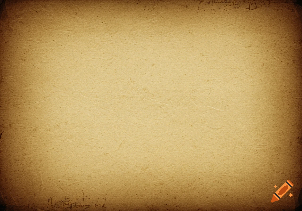 A close-up of a sheet of yellowed, weathered parchment paper with a dark vignette.
