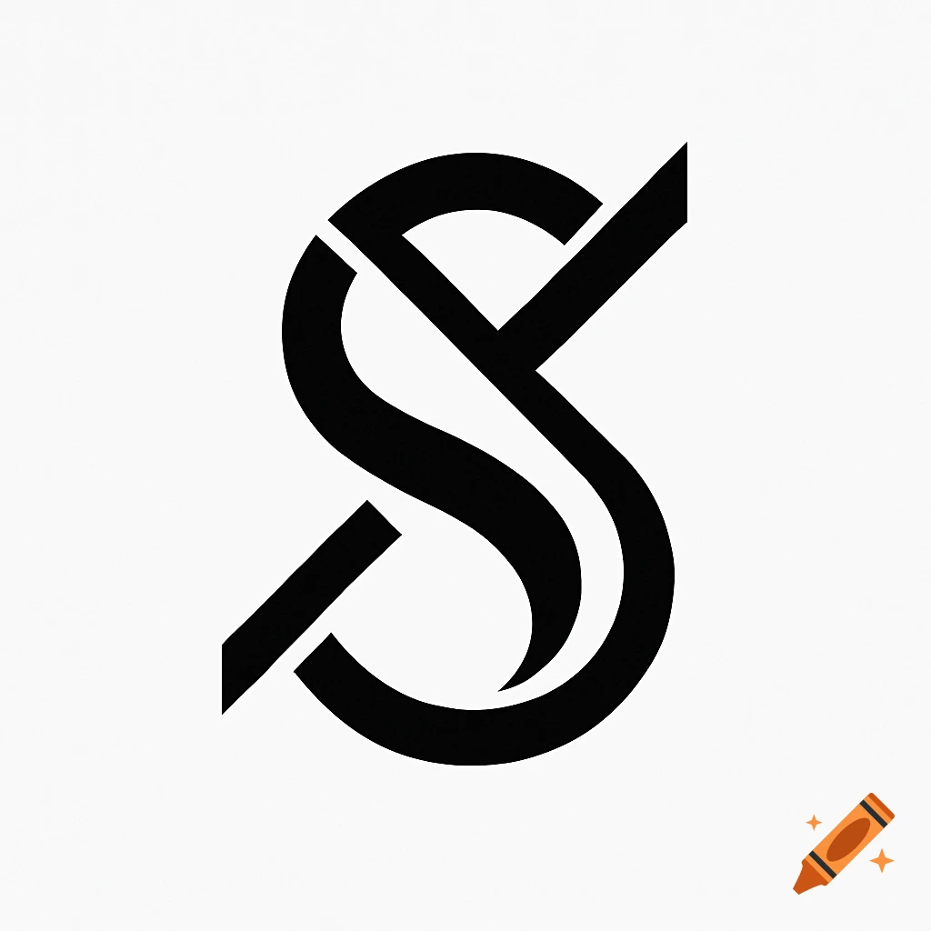 Black and white abstract logo with intertwining S and L or F shapes.