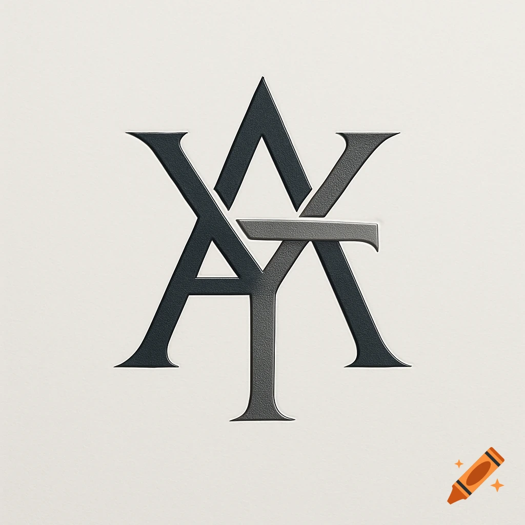 A stylized dark gray and light gray monogram logo featuring the intertwined letters A, Y, and T on a cream background.