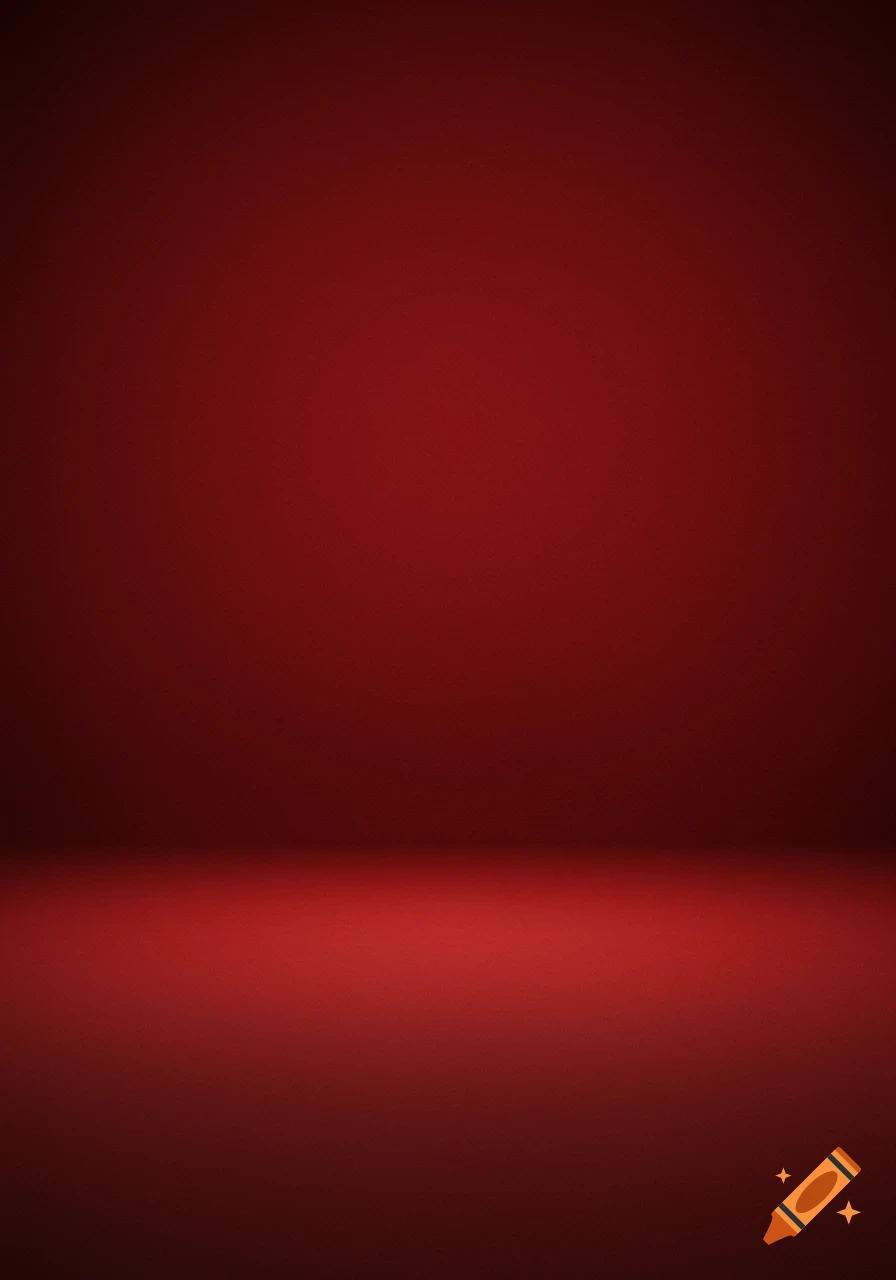 A red studio backdrop with a subtle gradient from light to dark.