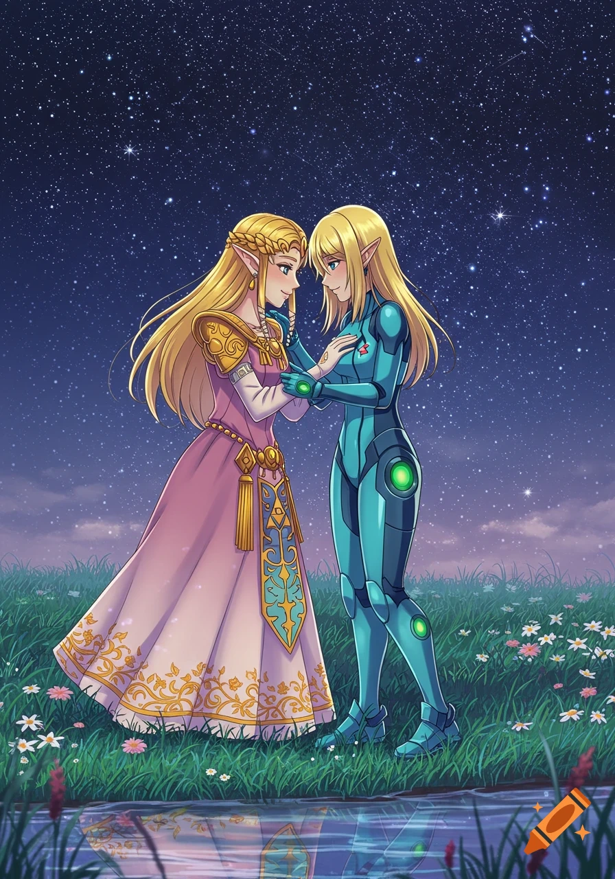 Link X Samus Aran created on Craiyon, image size:896x1280