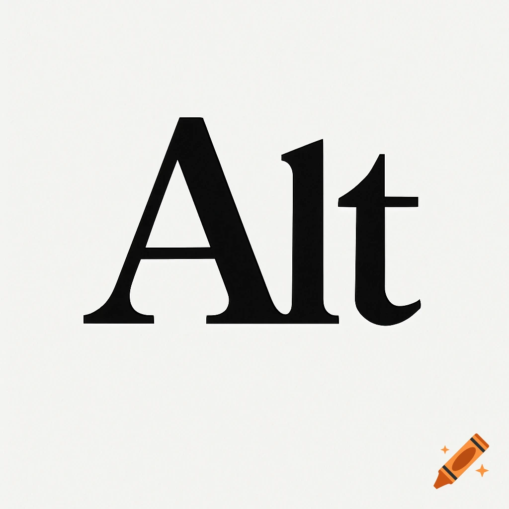 The black word 'Alt' in a serif font against a white background.